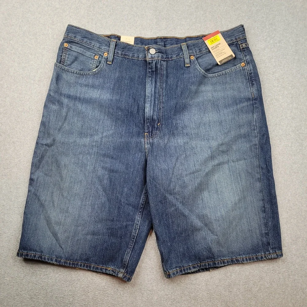 Levi's 469 Loose Denim Shorts Mens 40x12 Blue Cotton Casual NWT